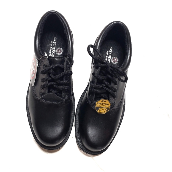 no slip black work shoes